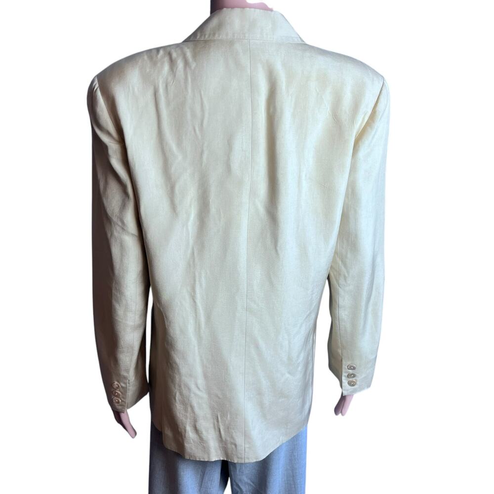 Talbots Silk Blazer Sz 6 Champagne Minimalist Neutral Preppy Quiet Luxury Career - Picture 3 of 6